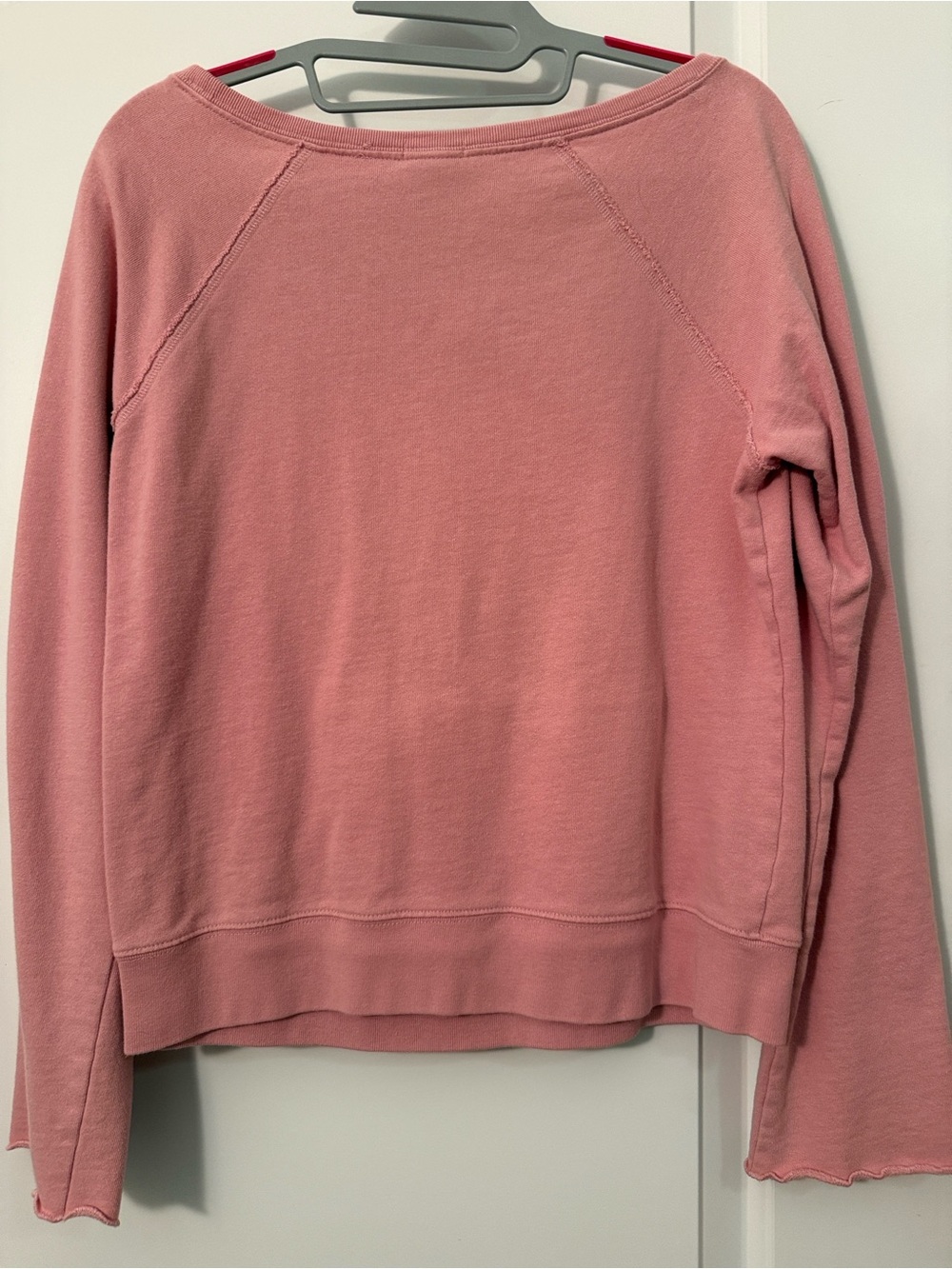 Old Navy Pink Perfect Fit Raglan Pullover Sweatshirt Medium